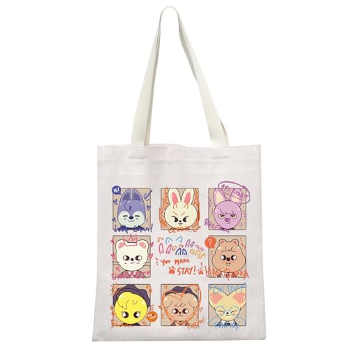 MEIKIUP Stay Fandom Tote Bag Korean Group Gift Korean Idol Fans Shoulder Bag Character Bag Korean Music Lover Merch
