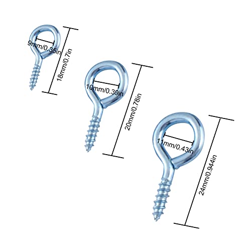 image for LLMSIX 300 Pieces Eye Hooks Screw Mini Metal Eye Pins for Jewelry Maki