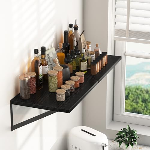 Heimlove HEFL-03-PB-WB-40.5CM-2P-BK Black Deep Floating Shelves thumb #3