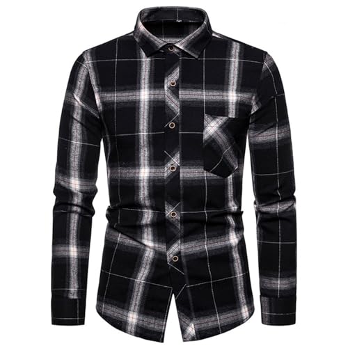 Chemise à carreaux homme coupe ajustée et col boutonné