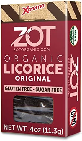 ZOT 100% Organic Licorice, Original, 0.4 Ounce (Pack of 6), Dark Brown, Black, (KKPPOA25607)