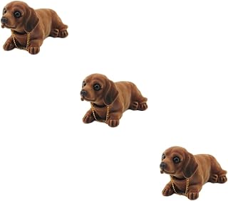 Abaodam 3 Peças Estatuetas De Cachorrinho Balançando A Cabeça Do Carro Bobbleheads Balançando A Cabeça Do Cachorro Pequeno Balançando A Cabeça Do Filhote De Cachorro Brinquedos Em