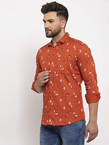 Image of Men's Cottonblend Printed Shirt White