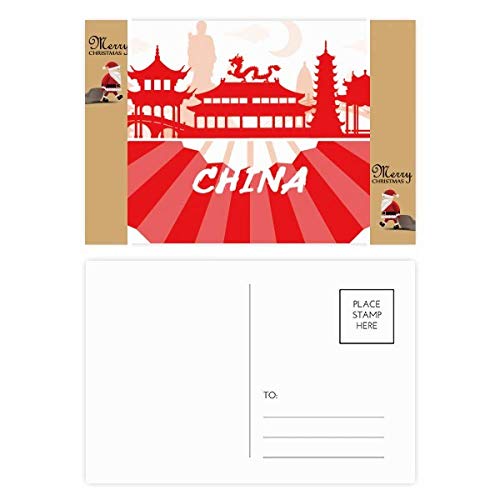Cartes postales remerciement silhouette rouge lot de 20 papeterie