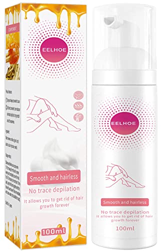 Beeswax Hair Removal Mousse, Gentle Beeswax Hair Removal Mousse, 100ML Hair Removal Foam Spray for Underarm, Arm, Leg, Bikini Areas, Hair Removal for Men and Women (1PC)