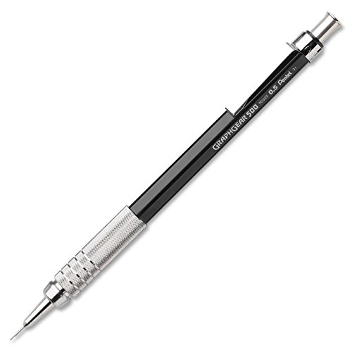 Pentel GraphGear 500 Automatic Drafting Pencil Black (PG525A) 2PK