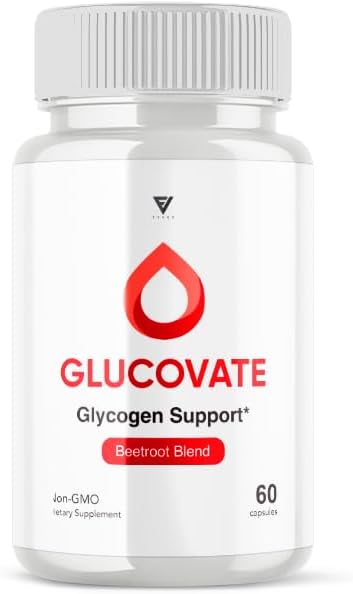 Cápsulas Glucovate, Suplemento Máximo de Saúde e Bem-Estar do Sangue Glucovate, Fórmula Avançada de Multivitaminas Saudáveis, Avaliações de Suplementos (60 Cápsulas)