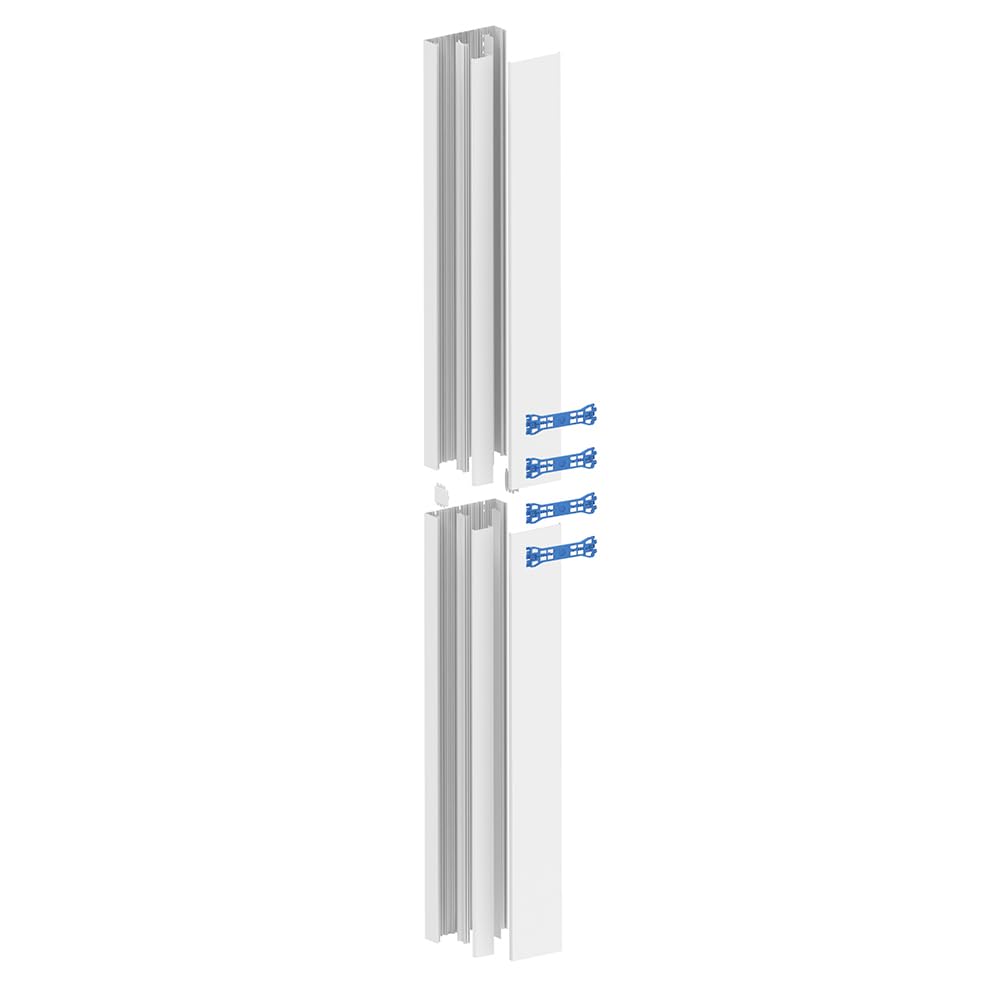 GGK - GTL Gaine Technique de Logement 2 Compartiments - Arrivée Principale indépendante - Séparateur Courant Fort/Faible - Dim 60 x 250mm, Long 2,60m - Livrée en 2 Parties de 1,30m assemblables