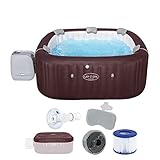 whirlpool lay z spa miami stromverbrauch 2 aufblasbare Liegen + Sitzfläche, 2-teilige isolier Thermo-Abdeckung, ChemConnect Chemikaliendosierer, 2 wasserbetriebene LEDs, Flowclear Filterkartusche Gr VI (10,6 x 8,0 cm), 5 gepolst Kissen, Kundenservice
