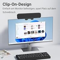 Inwa 10W PC Lautsprecher, USB A/C Monitor Speaker mit Klemme, Plug-and-Play – Ansicht 3