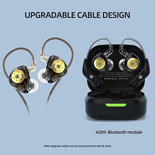 KZ EDX Pro Auriculares Internos con Cable, Llamadas Claras, Auriculares con Cable y Micrófono, In Ear Cascos Earphones Headphones con Conector de 3,5mm(Negro,sin Micrófono)