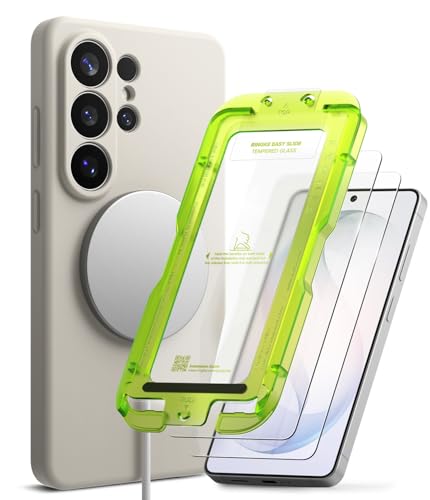 Coque Samsung S26 Ultra Ringke antichoc aimantée en silicone liquide avec verre trempé d'écran