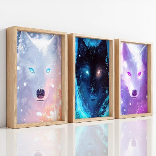 Affiches loup tableau cuisine moderne et salon design grand format pour ambiance cosy