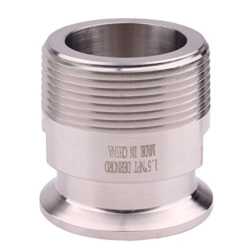 DERNORD 1.5''Tri clamp Adapter to 1.5 inch MNPT Thread Ferrule Sanitary Pipe Fitting