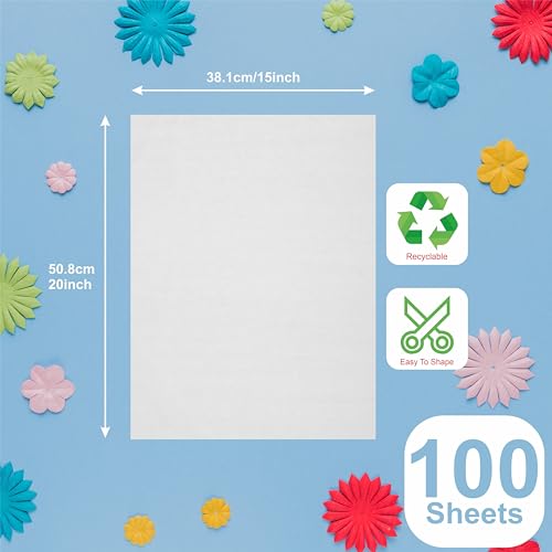 White Tissue Paper 15\"x20\" - 100 Sheets | White Tissue Paper for Gift Bags, Wrapping & Crafts | Tissue Paper White Bulk for Packaging & DIY Projects