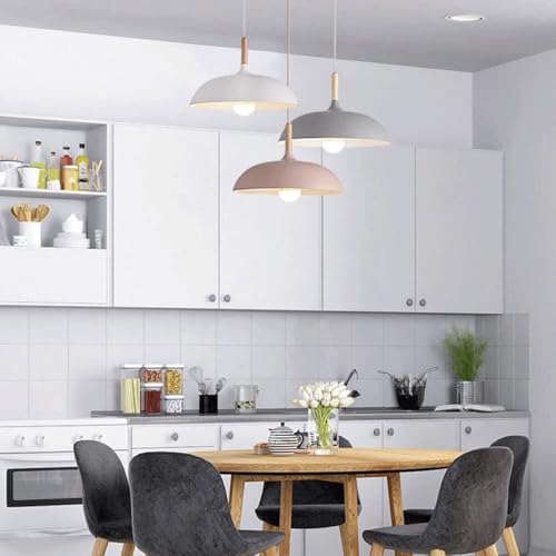 Lustre suspension industriel moderne gris 40cm douille E27 - 6