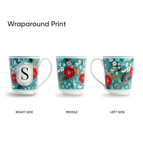 Image of Shay Alphabet Mug, 1 Pc, S, 300ml | Ceramic Mug |Glossy Finish | Ceramic Coffee Cup | Porcelain | Microwave Safe (Alphabet Mug - S)