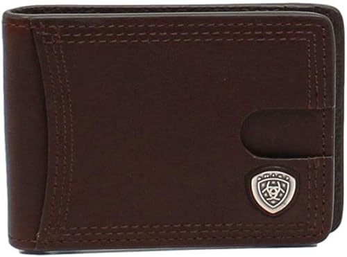 ARIAT A3545102 - Cartera plegable con clip para dinero para hombre color marrón Marrón Cartera plegable