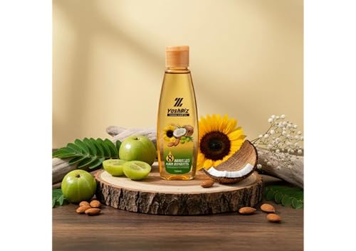 Hair Oil with Coconut, Sunflower, Argan and Rosemary Oil, 8