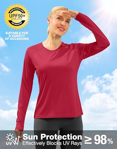 Image of UPF 50+ Sun Shirt for Women Long Sleeve Quick Dry UV Protection Hiking Top