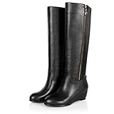 Rutschfest und verschleißfest: Die Ritterstiefel für Damen bestehen aus einer Gummisohle, die eine gute Elastizität und Flexibilität aufweist. Die Sohle hat eine zarte Textur, ist rutschfest und verschleißfest.