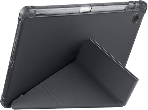 Elfia Honor Pad X9A ile Uyumlu Kılıf Silikon Yumuşak 4 Farklı Stand Olabilen Kalem Bölmeli Kapaklı Tablet Kılıfı Siyah