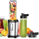 Smoothie Blender, Personal Blender for Shakes and Smoothies for Kitchen with 2 Portable Cups, Single Serve Smoothies Maker Mixer for Juices, Nutritious Recipe