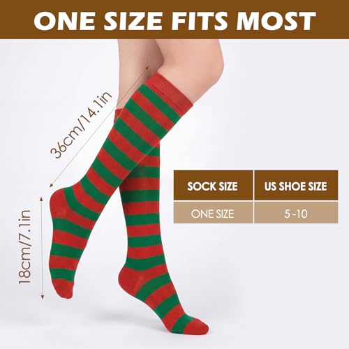 Image of American Trends Women's Knee High Socks, Novelty Holiday Printed Tall Tube Socks, Casual & Party Athletic Sports Stockings