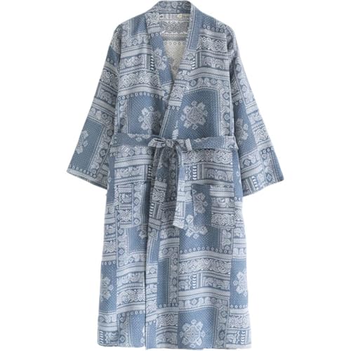 Kimono clásico para dormir de jacquard estilo japonés 2