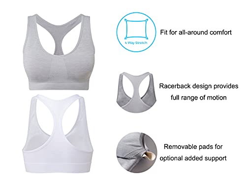 SEGRILA Women’s Sports Bras Multipack Workout Bras Padded Racerback Yoga Bras - Image 6