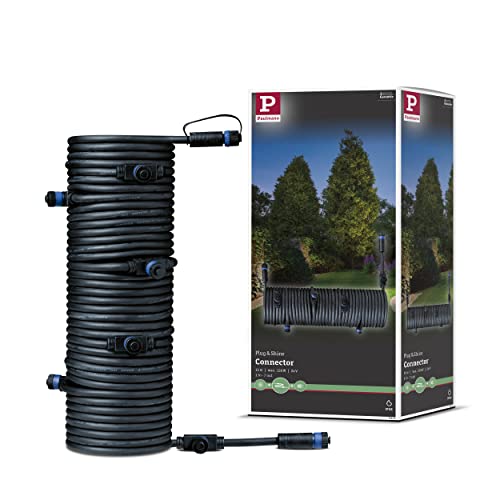 Paulmann 93931 Outdoor Plug&Shine Câble 15m 1 in-7 out, IP68, 2x1,5qmm H07RN-F, Noir