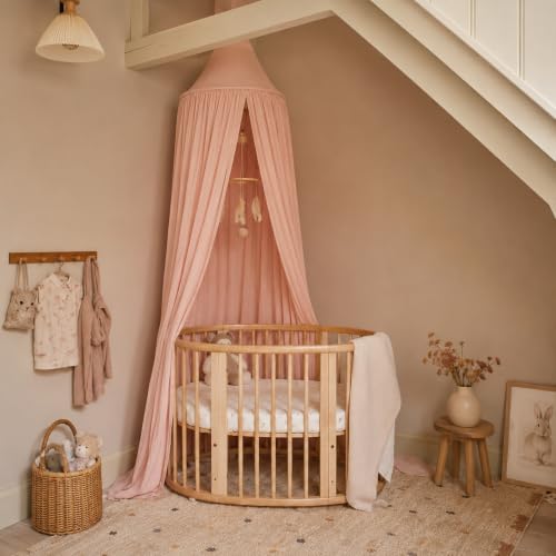 Miniatura 6 de Deryan Dosel Para Habitación Infantil De 245 Cm, En 5 Colores, Dosel Para Cama Para Niñas, Niños Y Bebés, Cortinas Para Cama Con Dosel, Mosquitera Para Cama Doble, Dosel, Canopy Rosa