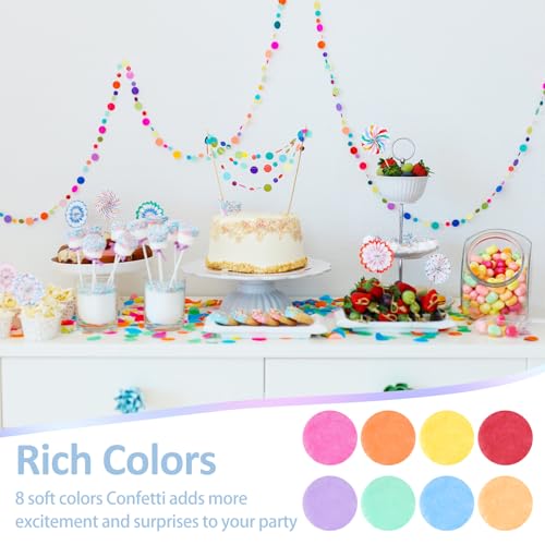 Konfetti Bunt 6000 Stück, 2.5cm Konfetti Geburtstag Groß, Mehrfarbig Runde Streudeko Tischdeko, Papier Confetti für Geburtstag Hochzeit Party Dekoration(50g)