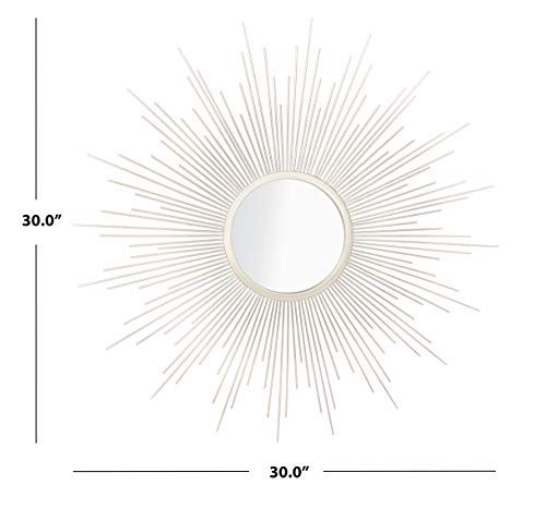 Safavieh Home Alves Champagne Sunburst 30-Inch Decorative Accent Mirror #TOP4
