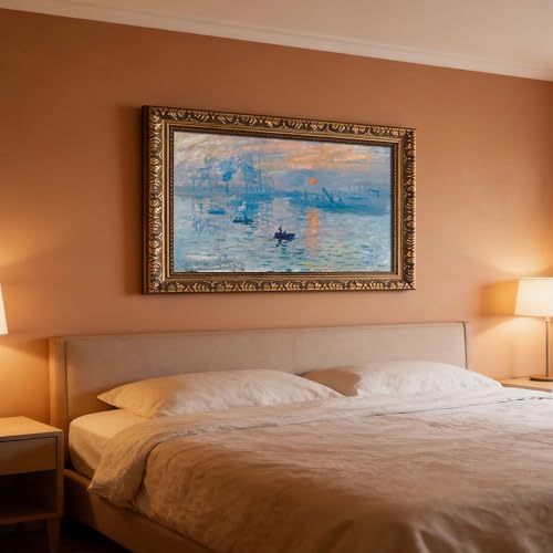 Toile Impression soleil levant Monet : décoration murale bureau - 7
