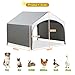 4'x 4'x 3.3' Dog Shade Shelter, Outdoor Dog Tent Dog House Canopy with Rain Curtain Waterproof, Sun Protection with Ground Stakes for Pet Medium Large Dogs, Cats, Pigs, Chicken, Goose