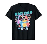 Blue Rad Dad Tan Blue Heeler Bandit Dad Retro 90s T-Shirt