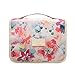 Portable Hanging Travel Cosmetic Bag - Mr.Pro Waterproof Organizer Travel Makeup Toiletry Bag for Women / Men, Shaving Kit with Hanging Hook for vacation (White Flower)