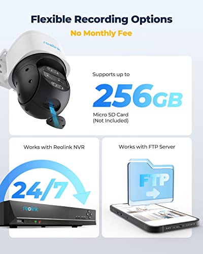 image for REOLINK 4K PTZ Security Camera System, IP PoE 360 Camera with Dual-Len