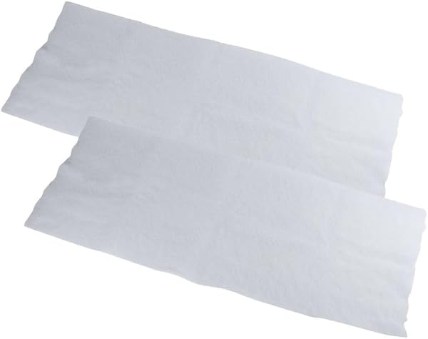 Fackelmann 9921350 Lot de 2 Filtres pour hotte, Filtre hotte, Filtre Anti-Graisse, Polyester Blanc, 114 cm x 47 cm - 1