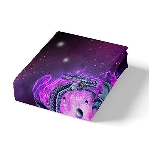 Erosebridal Galaxy Bedding Set Twin Size Dream Catcher Comforter Cover Boho Theme Duvet Cover Set Dragon And Feather Printed 2 Piece Bedding Decorative With 1 Pillow Case For Kids Adults,Purple #TOP4