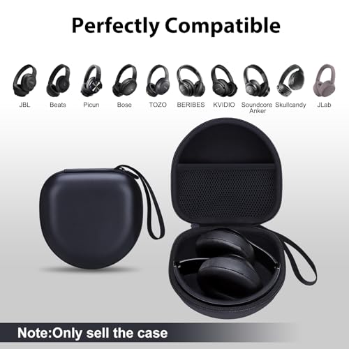 Image of Headphone Case Compatible with JBL /Beats /BERIBES /Jlab /Picun /TOZO /KVIDIO /Soundcore Anker /Skullcandy Noise Cancelling Over-Ear Headphones, Pearl Black