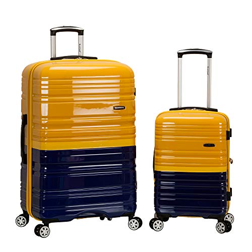 Rockland Set di 2 rotelle espandibili in policarbonato, 50,8 cm, 71,1 cm, 2tonenavy, 2 Piece (20"/28"), Melbourne Hardside - Trolley espandibile con ruote girevoli