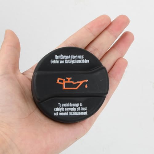 öleinfülldeckel, öleinfülldeckel, 02113 Öldeckel mit Dichtung, 1 Stück, Schwarz, für Auto