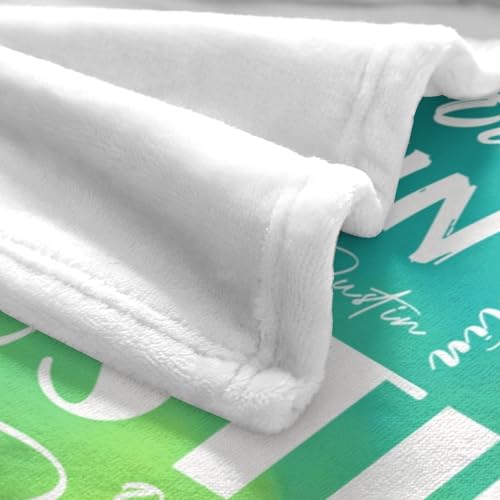 Name Blanket Personalized Name Blanket Customized Blanket with Name Text for Adult Kid Birthday Christmas Mothers Fathers Valentines Day Gift