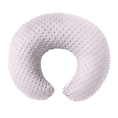 Image of Ezencon Nursing Pillow, Breastfeeding Pillows for Propping, Tummy Time, Sitting Support, Removable and Washable Pillow Cover(Minky-Purple)