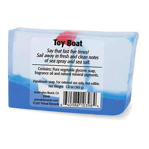 Primal Elements Toy Boat Wrapped Bar Soap, 5.8 Ounce #TOP1