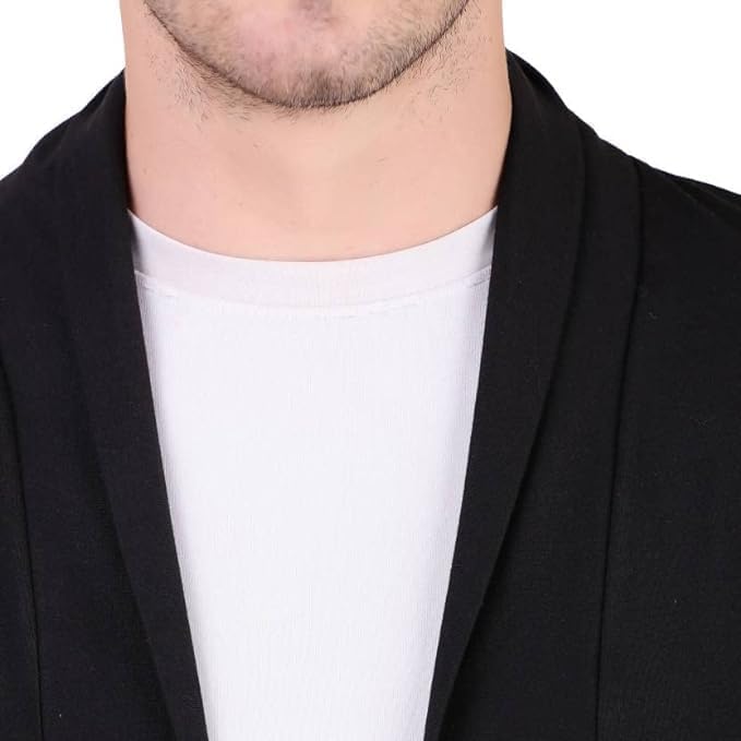 Image of DRAXSTAR Men's Cotton Shrug | Open Full Sleeve Shawl Cardigan for Men, Best for Casual Wear