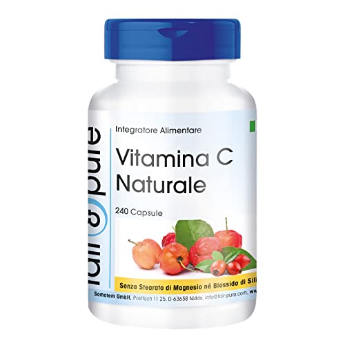 Fair & Pure® - Vitamina C naturale di Acerola e Rosa canina - Vegan - 240 Capsule