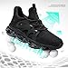 Wrezatro Mens Running Shoes Breathable Walking Tennis Casual Non Slip Comfort Work Fashion Basketball Sneakers Trainers Black